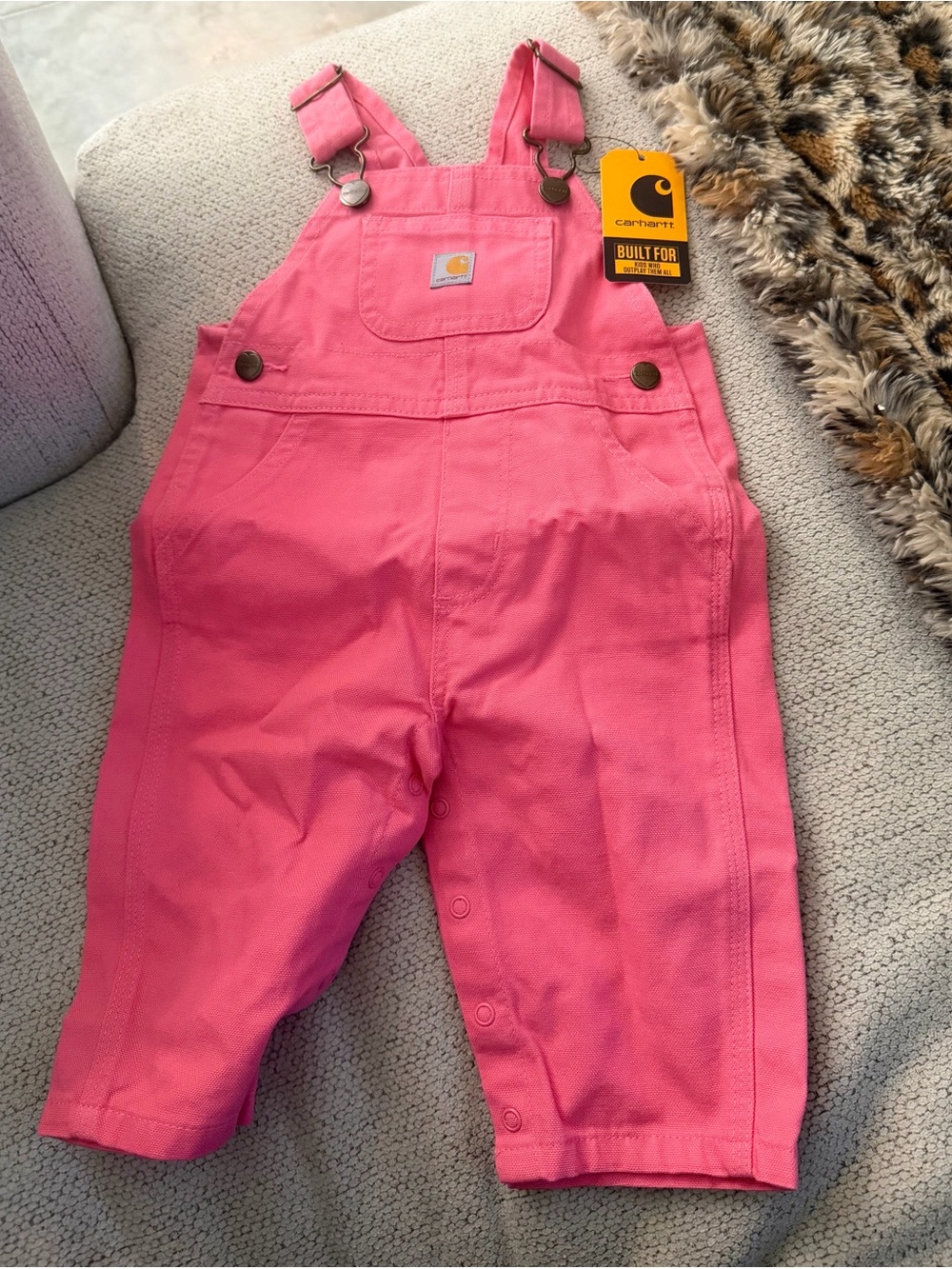 Carhartt Kids Bright Pink Utility Overalls